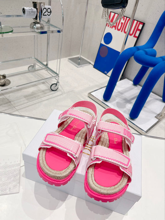 CHRISTIAN DIOR NEON SANDALS PINK