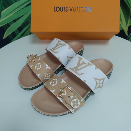 Louis Vuitton Bom Dia Sandals CREAM/WHITE