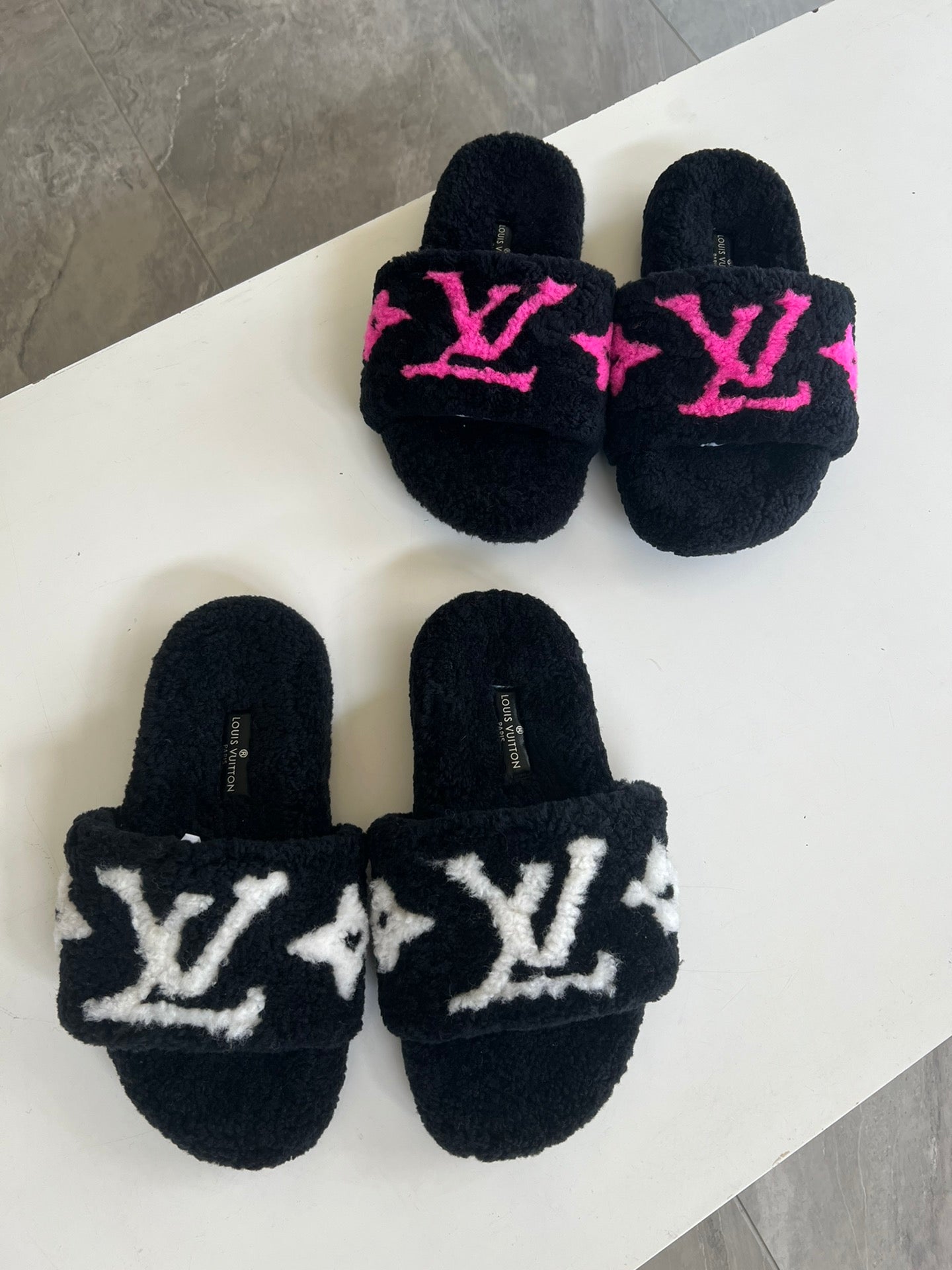 LV Sherpa Sandals