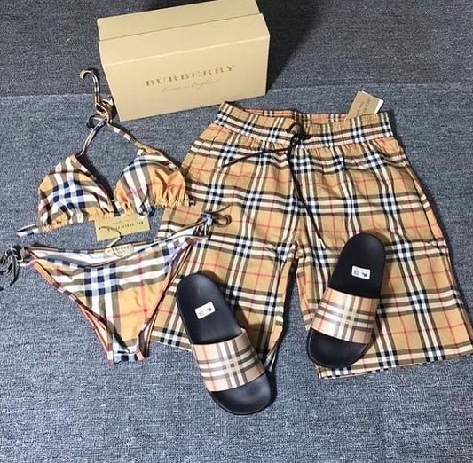 Burberry Couple Set+Sandals