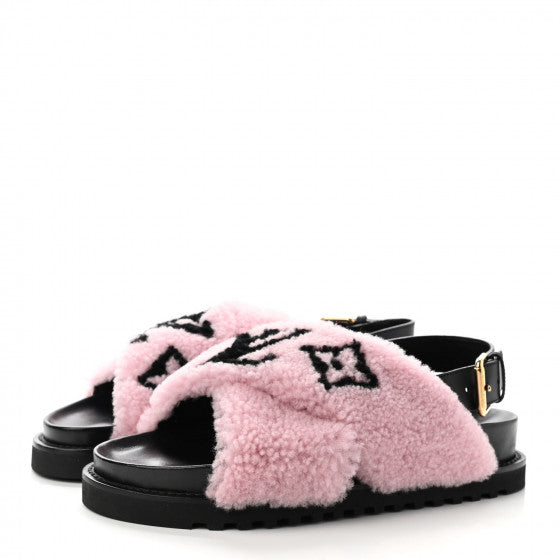 Louis Vuitton Shearling Paseo Sandals